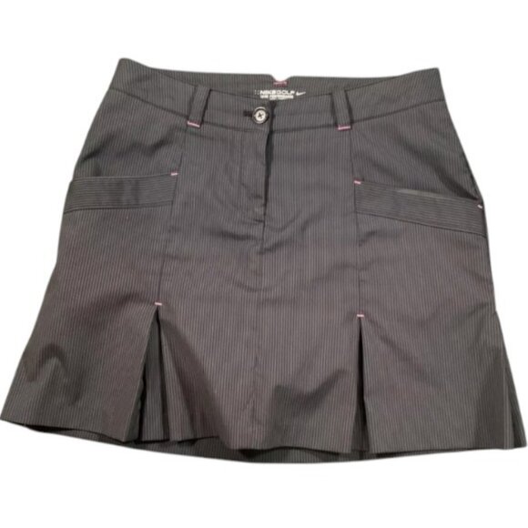 Nike grey and black stripe golf skorts size 2 - Picture 1 of 3